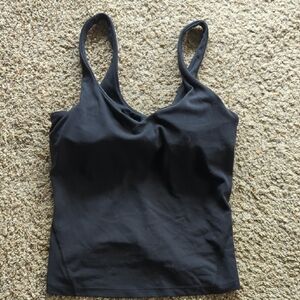 Lululemon Athletica Align Waist Length Black Tank Top Sz 8